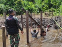 Berjibaku Dengan Air Satgas TMMD Ke 120 Kodim 1015/Sampit Garab Sasaran Fisik