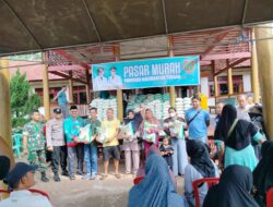 Babinsa Koramil 1015-07/Parenggean Dampingi Kegiatan Pasar Murah