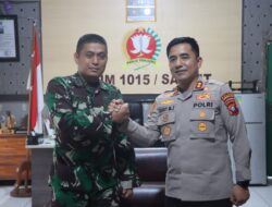 Jalin Sinergitas TNI-Polri, Dandim 1015/Sampit Terima Kunjungan Kapolres Kotim