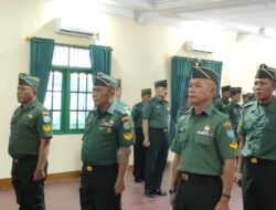 Komandan Kodim 1015/Sampit Pimpin Acara Koprapot Wisuda Purnatugas,Tradisi Masuk Satuan dan Pindah Satuan