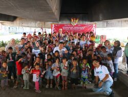 Jamkrindo Sebarkan Semangat Nasionalisme di Kolong Jalan Tol Rawamangun