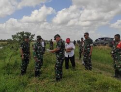 Kodim 1015/Sampit Terima Kunjungan Pasahli Kodam XII/Tpr Tinjau Program Oplah (Optimalisasi Lahan )Pertanian