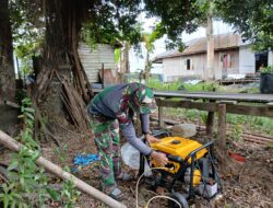 Tunjang Kebutuhan Listrik Satgas TMMD Ke-123 Kodim 1015/Sampit Gunakan Genset.M