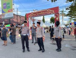 Kapolres Kotim Bersama anggota Sat Lantas Patroli Dialogis diPasar Ramadhan Wujudkan Kamtibmas aman kondusif.