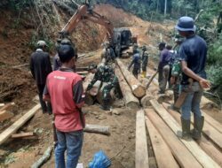 Jembatan Impian Warga Kute Keramil Mulai Terwujud Berkat TMMD ke-126 Kodim 0106/Aceh Tengah