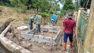 TMMD ke-126 Fokus pada Sanitasi Lingkungan, MCK Tahap III Dibangun di Aceh Tengah