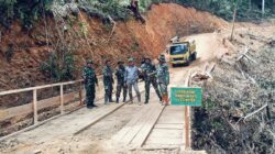 TMMD Kodim 0106 Tingkatkan Mobilitas Warga Lewat Pembangunan Jembatan di Linge