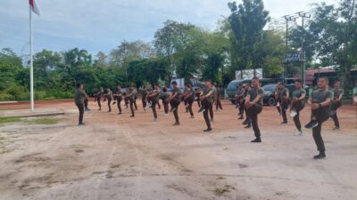 Guna Menjaga Kebugaran Prajurit, Kodim 1015/Sampit Gelar Olahraga Bersama