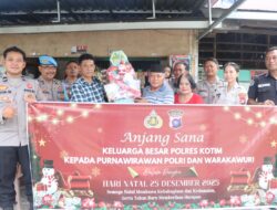 Menjelang Natal Polres Kotim Adakan  Anjangsana Dan Berikan Bansos.